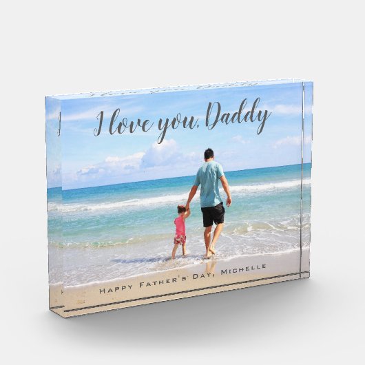 Moderne Aangepaste Foto Vaderdag Ik hou van je pap (Links)