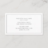 Moderne aangepaste foto vakantie woning verhuur visitekaartje (Achterkant)