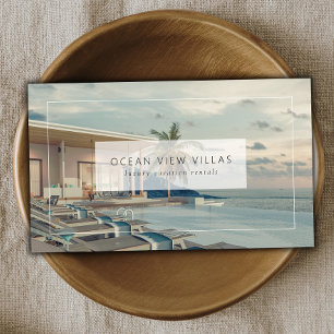 Moderne aangepaste foto vakantie woning verhuur visitekaartje
