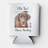 Moderne aangepaste foto van mij om weddenschap te  blikjeskoeler (Voorkant)