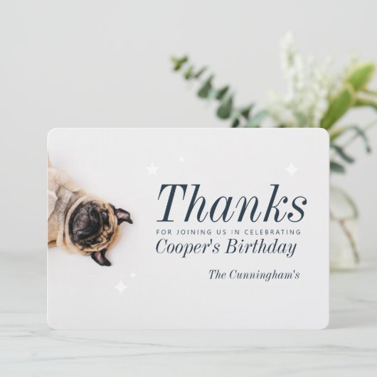 Moderne Aangepaste foto vanavond Hartelijk dank Bedankkaart (Staand voorkant)