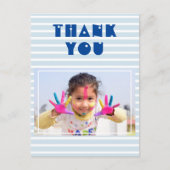 Moderne aangepaste foto verjaardag bedankt briefkaart (Voorkant)