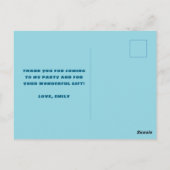 Moderne aangepaste foto verjaardag dank u briefkaart (Achterkant)