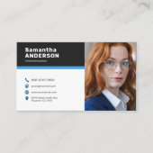 Moderne aangepaste foto visitekaartje (Voorkant)