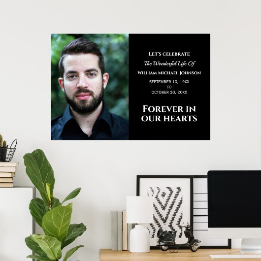 Moderne, aangepaste foto voor altijd in ons hart poster (Thuiskantoor)