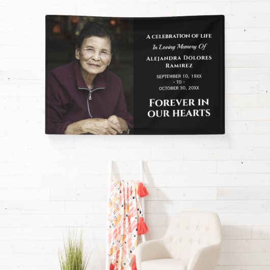 Moderne aangepaste foto voor altijd in ons hart spandoek (Insitu)