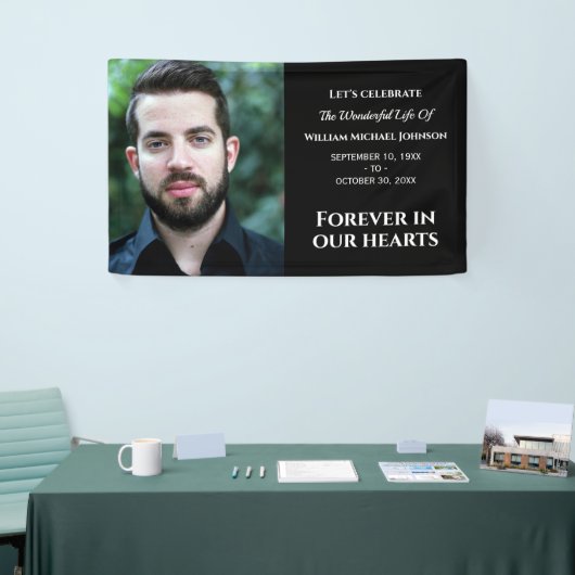 Moderne, aangepaste foto voor altijd in ons hart spandoek (Beurs)