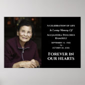 Moderne Aangepaste Foto Voor Altijd In Onze Harten Poster (Voorkant)