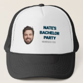 Moderne aangepaste foto vrijgezellenfeest geschenk trucker pet (Voorkant)