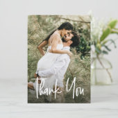 Moderne aangepaste foto Vrijgezellenfeest kleine o Bedankkaart (Staand voorkant)