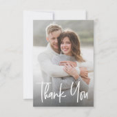 Moderne aangepaste foto Vrijgezellenfeest kleine o Bedankkaart (Voorkant)