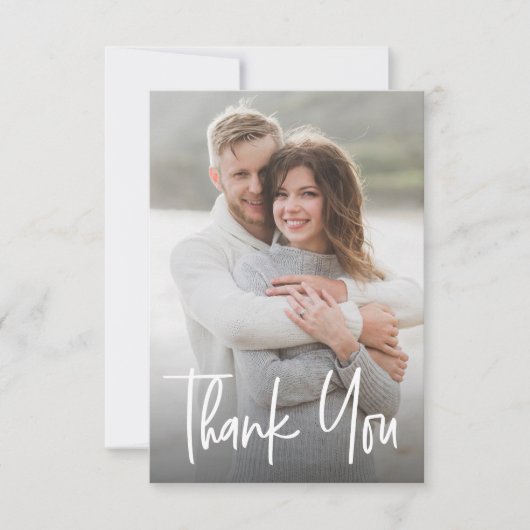 Moderne aangepaste foto Vrijgezellenfeest kleine o Bedankkaart (Voorkant)