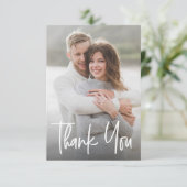 Moderne aangepaste foto Vrijgezellenfeest kleine o Bedankkaart (Staand voorkant)