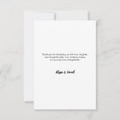 Moderne aangepaste foto Vrijgezellenfeest kleine o Bedankkaart (Achterkant)