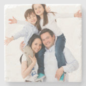 Moderne aangepaste fotocadeau Vaderdag Kerstmis Stenen Onderzetter (Voorkant)