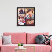 Moderne aangepaste fotocollage canvas afdruk (Insitu (Woonkamer))