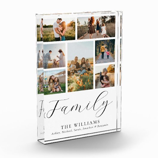 Moderne aangepaste fotocollage elegante scriptfami fotoblokken (Links)