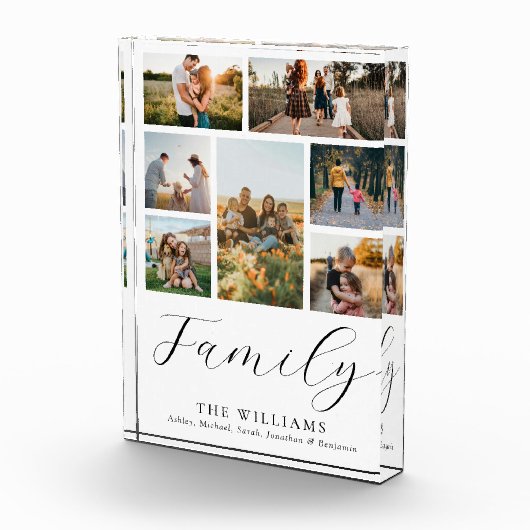 Moderne aangepaste fotocollage elegante scriptfami fotoblokken (Rechts)