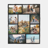 Moderne aangepaste fotocollage familie gepersonali fleece deken (Voorkant)