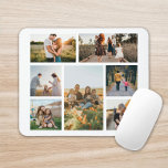 Moderne aangepaste fotocollage familie gepersonali muismat<br><div class="desc">Creëer uw eigen aangepaste foto muismat. Een geweldig geschenk voor familie en vrienden of gelegenheidsaandenken,  voeg gewoon uw favoriete afbeeldingen toe voor een gepersonaliseerde mousepad.</div>