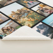 Moderne aangepaste fotocollage familie gepersonali sherpa deken (3/4)