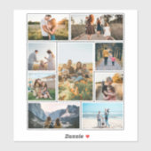 Moderne aangepaste fotocollage familie gepersonali sticker (Vel)