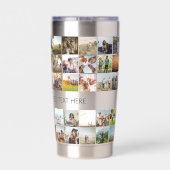 Moderne aangepaste fotocollage geïsoleerde drinkbeker (Achterkant)