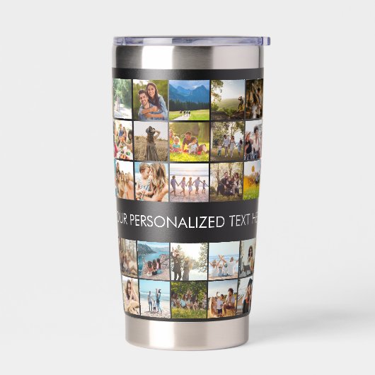 Moderne aangepaste fotocollage geïsoleerde drinkbeker (Links)