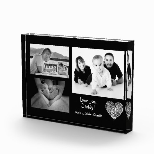 Moderne aangepaste fotocollage liefde je papa zwar fotoblokken (Rechts)