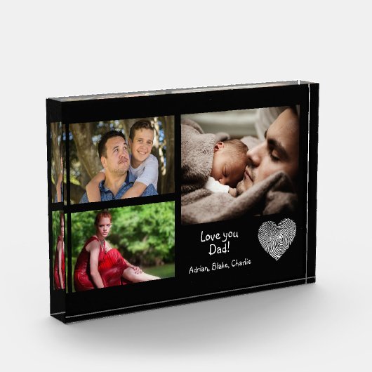 Moderne, aangepaste fotocollage liefde je vader bl fotoblokken (Links)