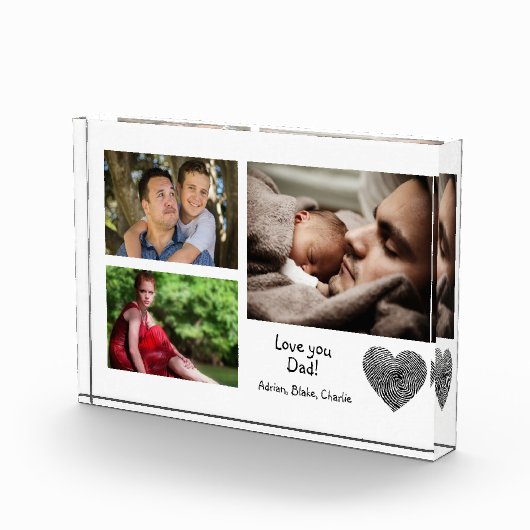 Moderne, aangepaste fotocollage liefde je vader bl fotoblokken (Rechts)