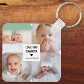 Moderne, aangepaste fotocollage-liefde voor je opa sleutelhanger (Achterkant)