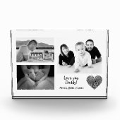 Moderne, aangepaste fotocollage liefde voor jou pa fotoblokken (Voorkant)