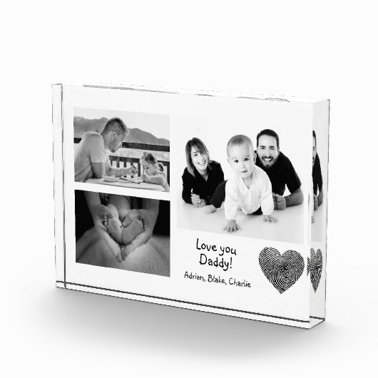 Moderne, aangepaste fotocollage liefde voor jou pa fotoblokken (Rechts)