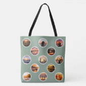 Moderne aangepaste fotocollage met polkadot-tas tote bag (Voorkant)
