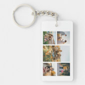 Moderne aangepaste fotocollage sleutelhanger (Voorkant)