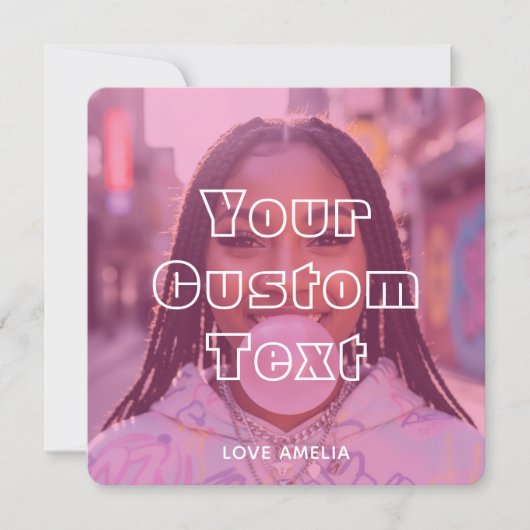 Moderne Aangepaste Fotocollage Tekst Cute Retro Ro Feestdagenkaart (Voorkant)