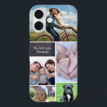 Moderne aangepaste fotocollage telefoonhoes iPhone 16 hoesje<br><div class="desc">Personaliseer deze telefoonhoes voor moeder met haar favoriete foto. Vul de fotocollage waar ze elke dag naar kan kijken. Inclusief foto's van de kinderen,  huisdieren,  partner,  het hele gezin.</div>