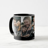 Moderne aangepaste fotocollage Vaderdag Mok (Voorkant links)