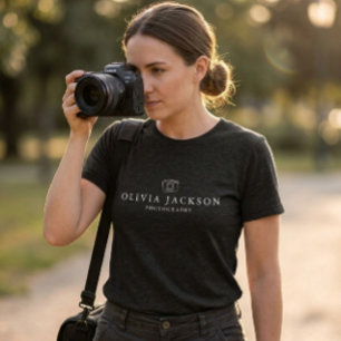Moderne Aangepaste Fotograaf Naam Fotografie Lie Tri-Blend Shirt