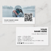 Moderne aangepaste fotograaf QR-code Visitekaartje (Voorkant / Achterkant)