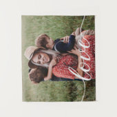 Moderne Aangepaste Fotoliefdesscriptie Wandkleed (Voorkant)