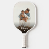 Moderne, aangepaste foto's en familienaam 2 pickleball paddle (Achterkant)