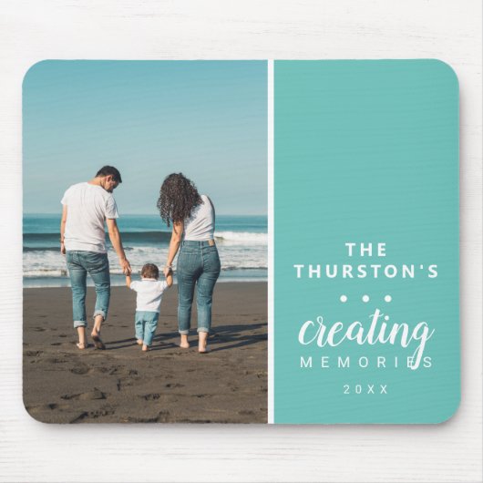 Moderne aangepaste fotoserie Creëer herinneringen Muismat (Voorkant)