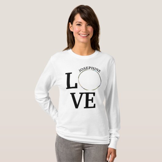 Moderne aangepaste fotosjabloon T-Shirt (Voorkant volledig)