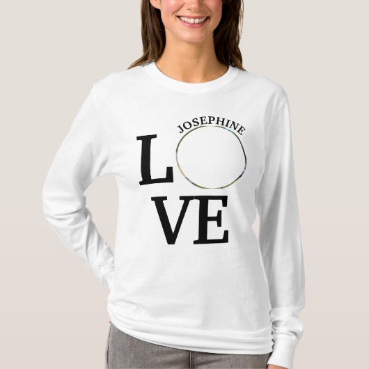 Moderne aangepaste fotosjabloon T-Shirt (Voorkant)