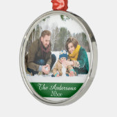 Moderne, aangepaste fotozilver metalen ornament (Links)