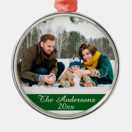 Moderne, aangepaste fotozilver metalen ornament