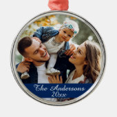 Moderne, aangepaste fotozilver metalen ornament (Voorkant)