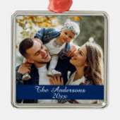 Moderne, aangepaste fotozilver metalen ornament (Voorkant)